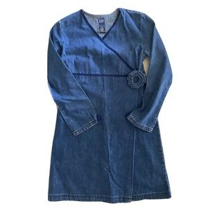 Girls Gap Jean Wrap Dress